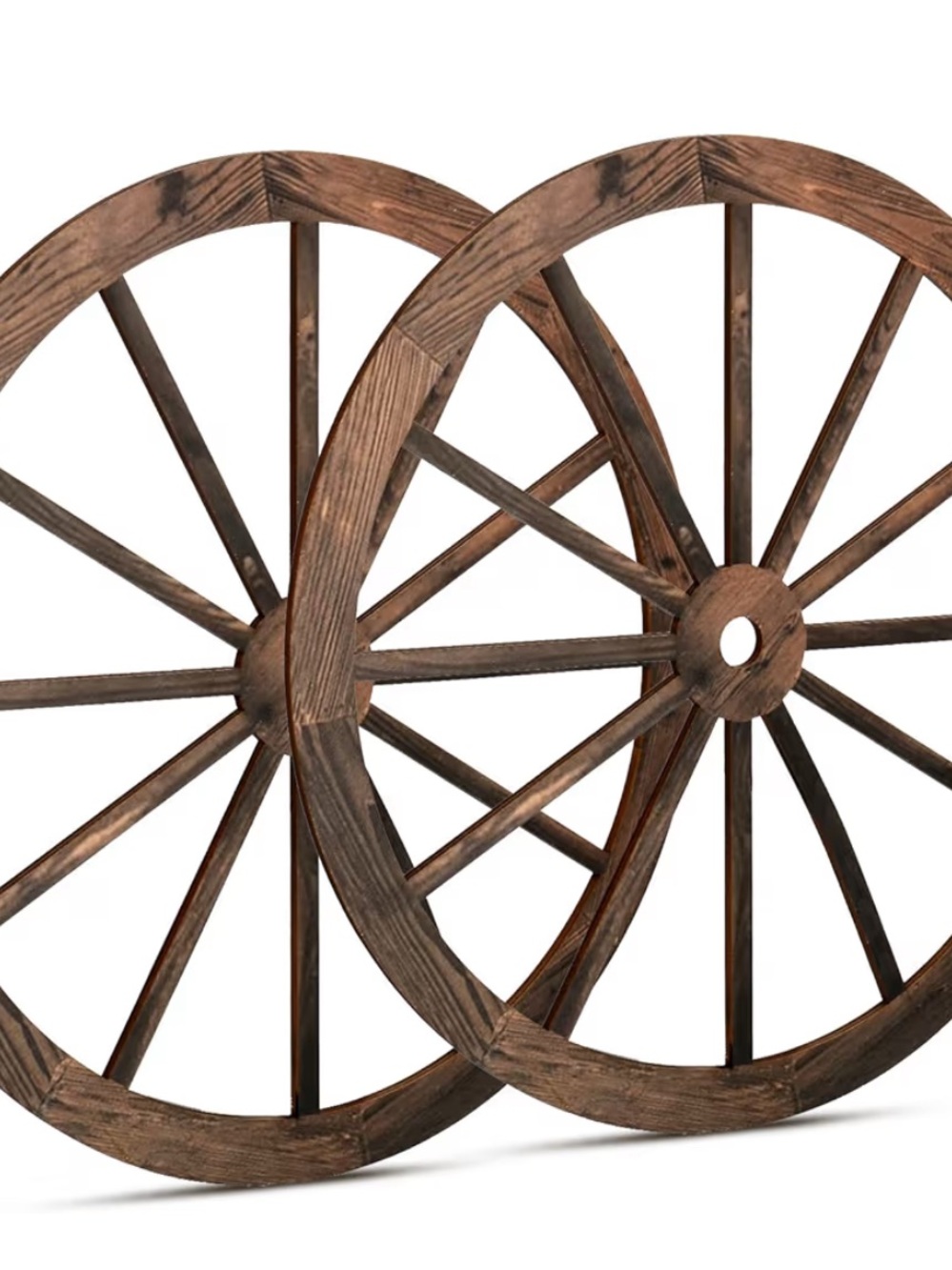 12” Rustic Wooden Wagon Wheel Wall Decor cowboy western set of 2